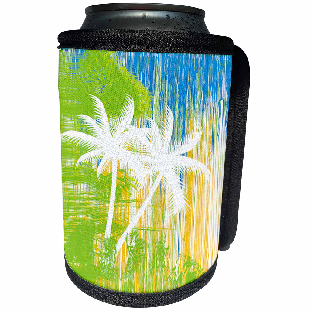 3dRose Susan Brown Designs General Themes - Abstract Palm Trees - Can Cooler Bottle Wrap (cc_28724)