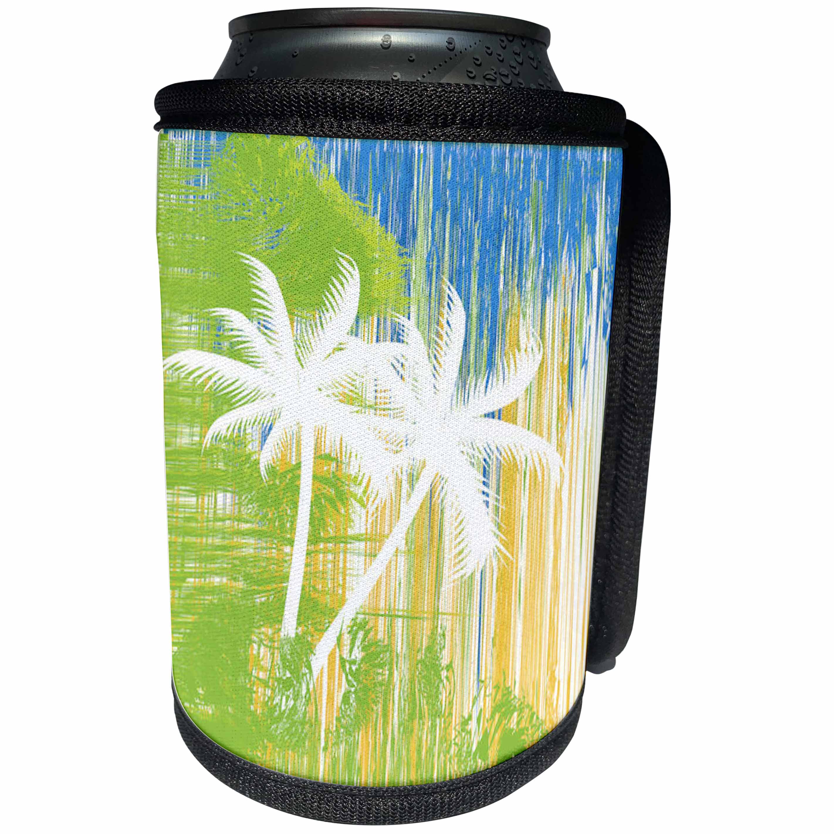3dRose Susan Brown Designs General Themes - Abstract Palm Trees - Can Cooler Bottle Wrap (cc_28724)