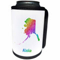 3dRose David Zydd - Map Designs - Alaska State Map - rainbow sketch design - Can Cooler Bottle Wrap (cc_287243)