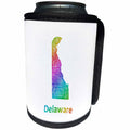3dRose David Zydd - Map Designs - Delaware State Map - rainbow sketch design - Can Cooler Bottle Wrap (cc_287249)