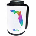 3dRose David Zydd - Map Designs - Florida State Map - rainbow sketch design - Can Cooler Bottle Wrap (cc_287251)