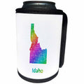 3dRose David Zydd - Map Designs - Idaho State Map - rainbow sketch design - Can Cooler Bottle Wrap (cc_287254)
