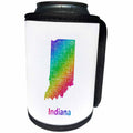 3dRose David Zydd - Map Designs - Indiana State Map - rainbow sketch design - Can Cooler Bottle Wrap (cc_287256)
