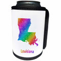 3dRose David Zydd - Map Designs - Louisiana State Map - rainbow sketch design - Can Cooler Bottle Wrap (cc_287260)