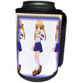 3dRose Susan Brown Designs General Themes - Animes Walking - Can Cooler Bottle Wrap (cc_28727)