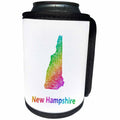 3dRose David Zydd - Map Designs - New Hampshire State Map - rainbow sketch design - Can Cooler Bottle Wrap (cc_287271)