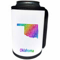 3dRose David Zydd - Map Designs - Oklahoma State Map - rainbow sketch design - Can Cooler Bottle Wrap (cc_287278)