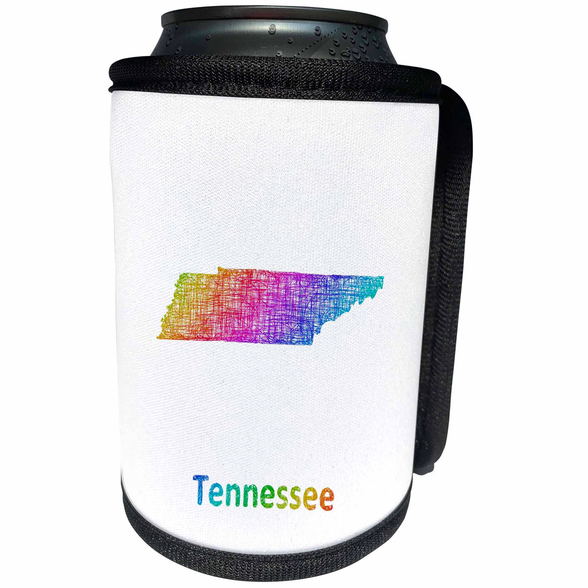 3dRose David Zydd - Map Designs - Tennessee State Map - rainbow sketch design - Can Cooler Bottle Wrap (cc_287284)