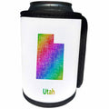 3dRose David Zydd - Map Designs - Utah State Map - rainbow sketch design - Can Cooler Bottle Wrap (cc_287286)