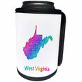 3dRose David Zydd - Map Designs - West Virginia State Map - rainbow sketch design - Can Cooler Bottle Wrap (cc_287290)