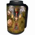 3dRose Heike Köhnen Design Steampunk - Steampunk lady with steampunk wings - Can Cooler Bottle Wrap (cc_287294)