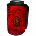 3dRose Heike Köhnen Design Skull - Awesome creepy skulls red colors - Can Cooler Bottle Wrap (cc_287301)