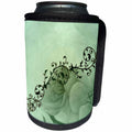 3dRose Heike Köhnen Design Nature Flowers - Beautiful floral design in soft green colors - Can Cooler Bottle Wrap (cc_287307)