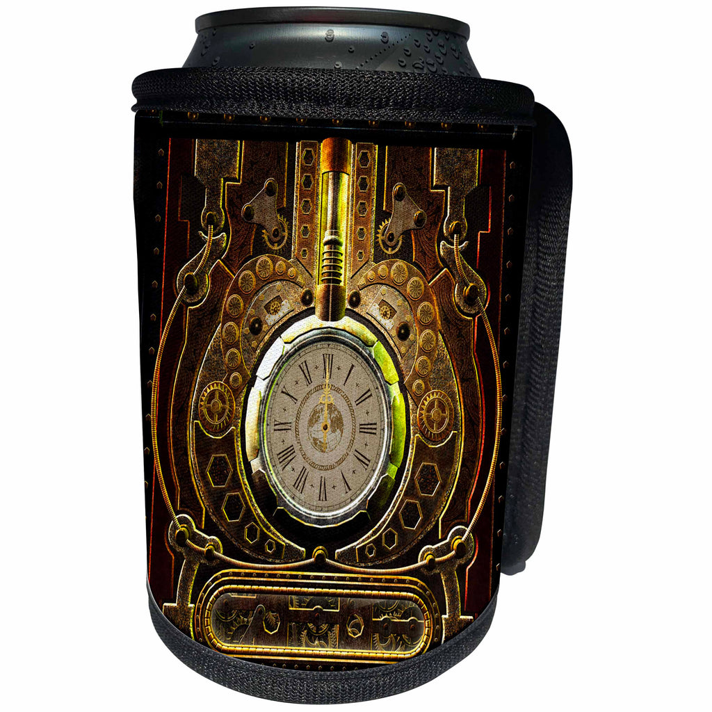 3dRose Heike Köhnen Design Steampunk - Amazing clockwork steampunk design - Can Cooler Bottle Wrap (cc_287322)
