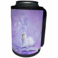 3dRose Heike Köhnen Design Animal - Cute little maltese sitting on a book - Can Cooler Bottle Wrap (cc_287326)