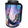 3dRose Heike Köhnen Design Animal - Cute little maltese puppy on the moon - Can Cooler Bottle Wrap (cc_287347)