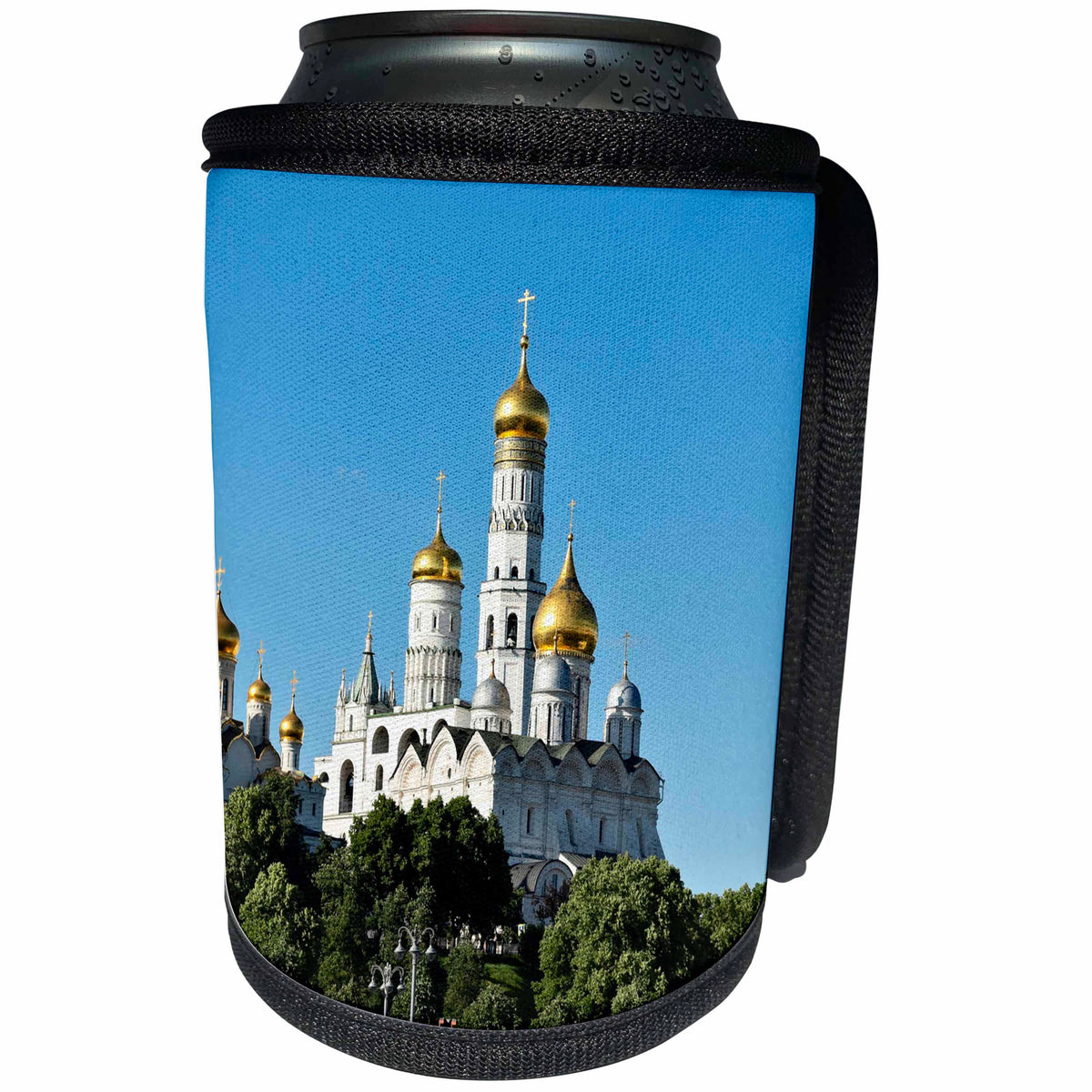 3dRose Alexis Photography - Moscow Kremlin - The Kremlin Annunciation, Archangel Cathedrals, Ivan the Great belfry - Can Cooler Bottle Wrap (cc_287349)