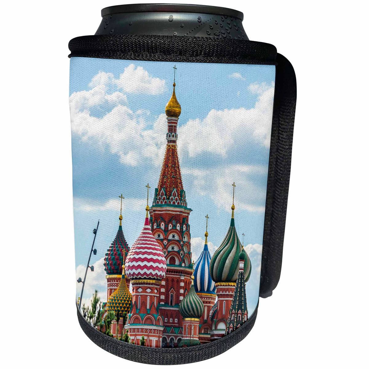 3dRose Alexis Photography - Moscow Kremlin - St. Basils Cathedral on Red Square, beautiful, unique architecture - Can Cooler Bottle Wrap (cc_287352)