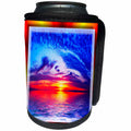 3dRose Susan Brown Designs Nature Themes - Bay Beach Sunset - Can Cooler Bottle Wrap (cc_28736)