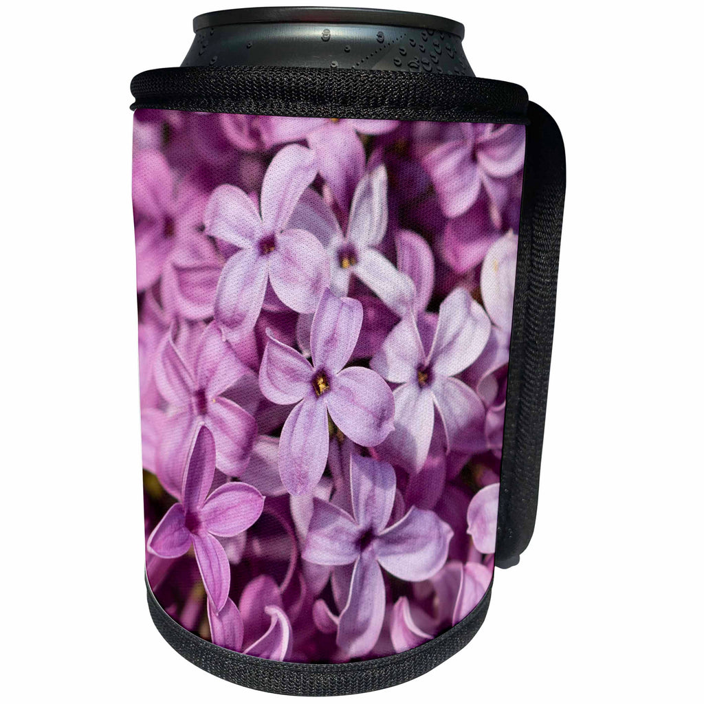 3dRose Alexis Photography - Flowers Lilacs - Macro view of a dark pink lilac flowers. Delicate beauty of spring - Can Cooler Bottle Wrap (cc_287366)