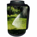 3dRose Alexis Photography - Seasons Summer - Automatic sprinkler device waters the garden on a hot summer day - Can Cooler Bottle Wrap (cc_287386)