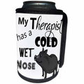 3dRose All Smiles Art Funny - Funny My Therapist has a Cold Wet Nose Pot Bellied Pig - Can Cooler Bottle Wrap (cc_287962)