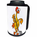 3dRose All Smiles Art Sports and Hobbies - Funny Silly Rubber Chicken Playing Golf Sports Cartoon - Can Cooler Bottle Wrap (cc_287965)