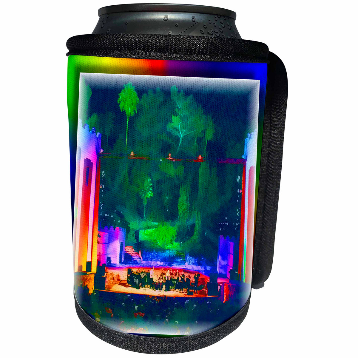 3dRose Susan Brown Designs Music Themes - Nighttime Concert - Can Cooler Bottle Wrap (cc_28798)