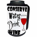 3dRose All Smiles Art Drinking - Funny Conserve Water Drink Wine Wine Lovers Design - Can Cooler Bottle Wrap (cc_287983)