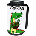 3dRose All Smiles Art Funny - Cute Funny Alligator Vegetarian eating Garden Salad - Can Cooler Bottle Wrap (cc_288006)