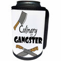 3dRose All Smiles Art Sports and Hobbies - Funny Culinary gangster Cooking with Knives Design - Can Cooler Bottle Wrap (cc_288013)