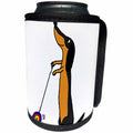 3dRose All Smiles Art Sports and Hobbies - Funny Dachshund Dog Playing with Yoyo Cartoon - Can Cooler Bottle Wrap (cc_288021)