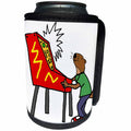 3dRose All Smiles Art Sports and Hobbies - Funny Sea Otter Playing Pinball Game Cartoon - Can Cooler Bottle Wrap (cc_288046)