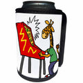 3dRose All Smiles Art Sports and Hobbies - Funny Giraffe Playing Pinball Game Cartoon - Can Cooler Bottle Wrap (cc_288048)
