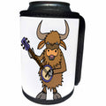 3dRose All Smiles Art Music - Cute Funny Yak Playing Banjo Music Cartoon - Can Cooler Bottle Wrap (cc_288113)