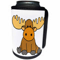 3dRose All Smiles Art Animals - Funny Cute Baby Moose Cartoon - Can Cooler Bottle Wrap (cc_288171)
