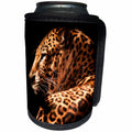 3dRose Sven Herkenrath Animal - Portrait Of An Elegant Leopard Wildlife Photography - Can Cooler Bottle Wrap (cc_288322)