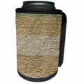 3dRose Alexis Photography - Texture Textile - Pattern of a woven textile cloth of yellow and beige colors - Can Cooler Bottle Wrap (cc_288364)