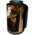 3dRose Cassie Peters Photography - A Log Cabin in Autumn - Can Cooler Bottle Wrap (cc_288431)