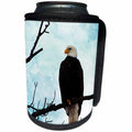 3dRose Cassie Peters Birds - American Bald Eagle - Can Cooler Bottle Wrap (cc_288446)