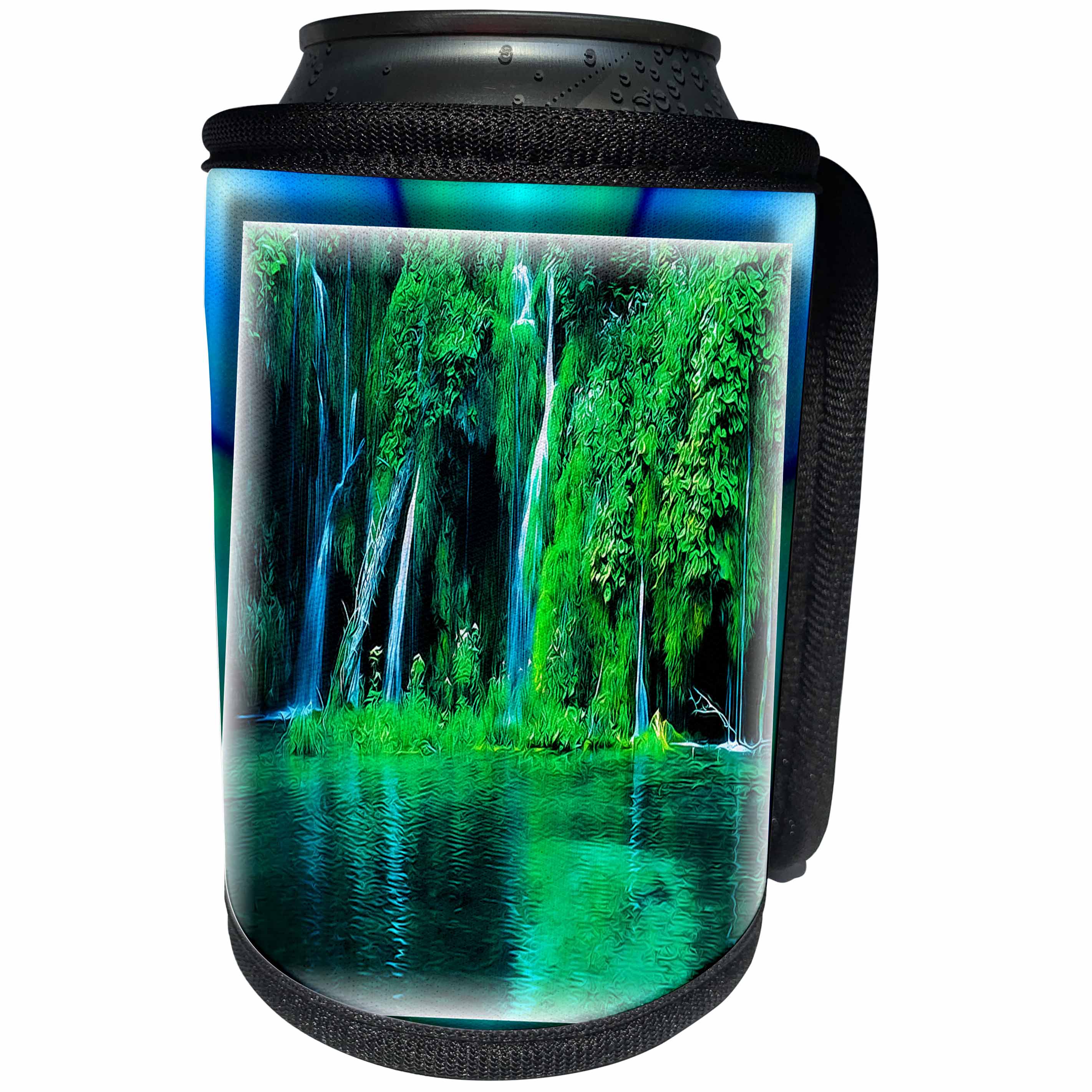 3dRose Susan Brown Designs Nature Themes - Waterfalls in Paradise - Can Cooler Bottle Wrap (cc_28845)