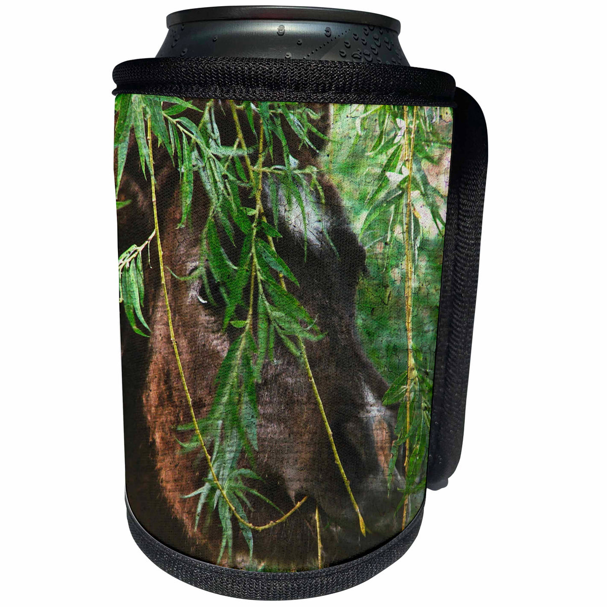 3dRose Cassie Peters Mini Horses - Mini Horse and the Willow Tree - Can Cooler Bottle Wrap (cc_288450)