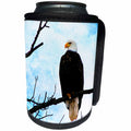 3dRose Cassie Peters Birds - American Bald Eagle on Tree Branch - Can Cooler Bottle Wrap (cc_288458)