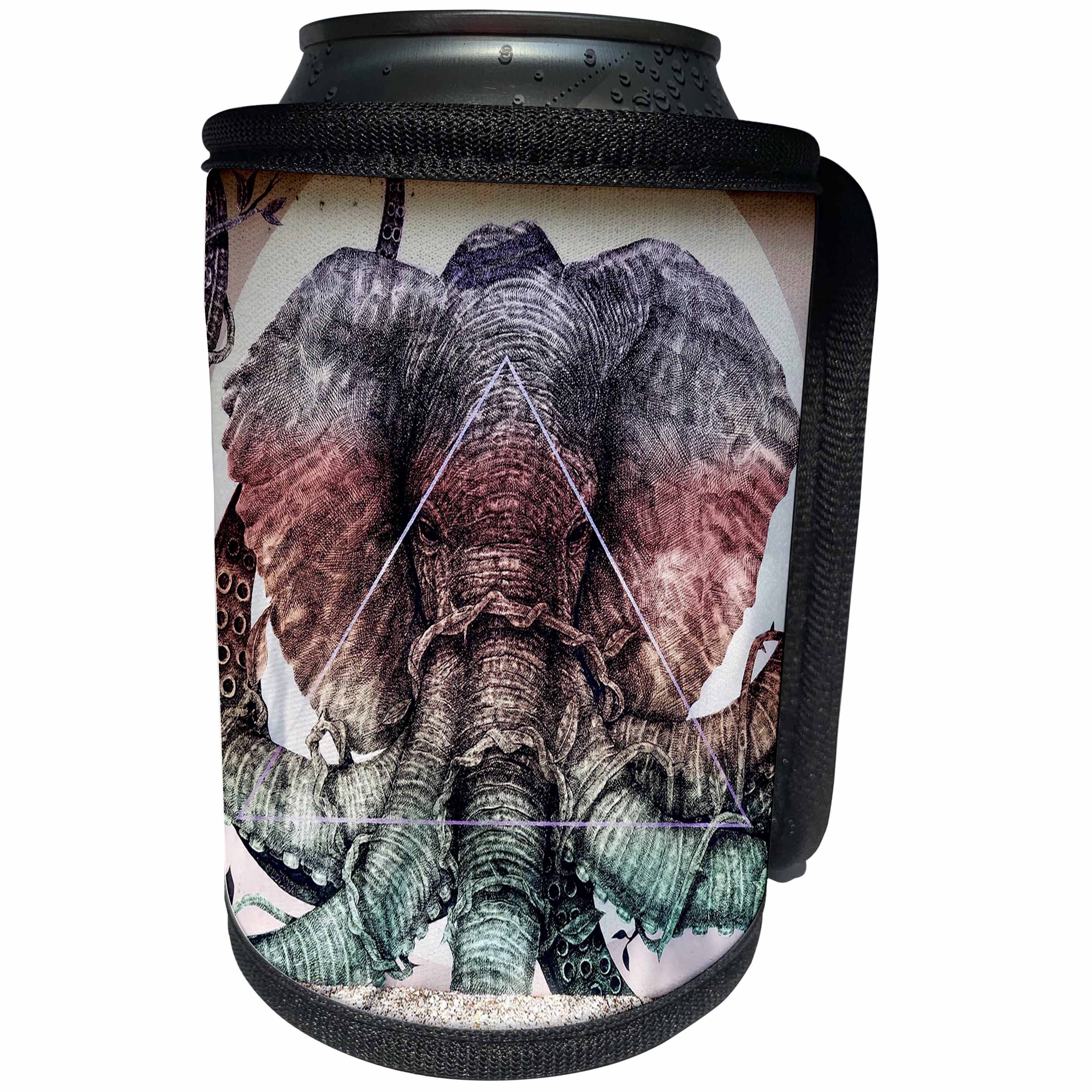 3dRose Tory Anne Collections Photography - Elephant Art Wynwood Walls Miami - Can Cooler Bottle Wrap (cc_288474)