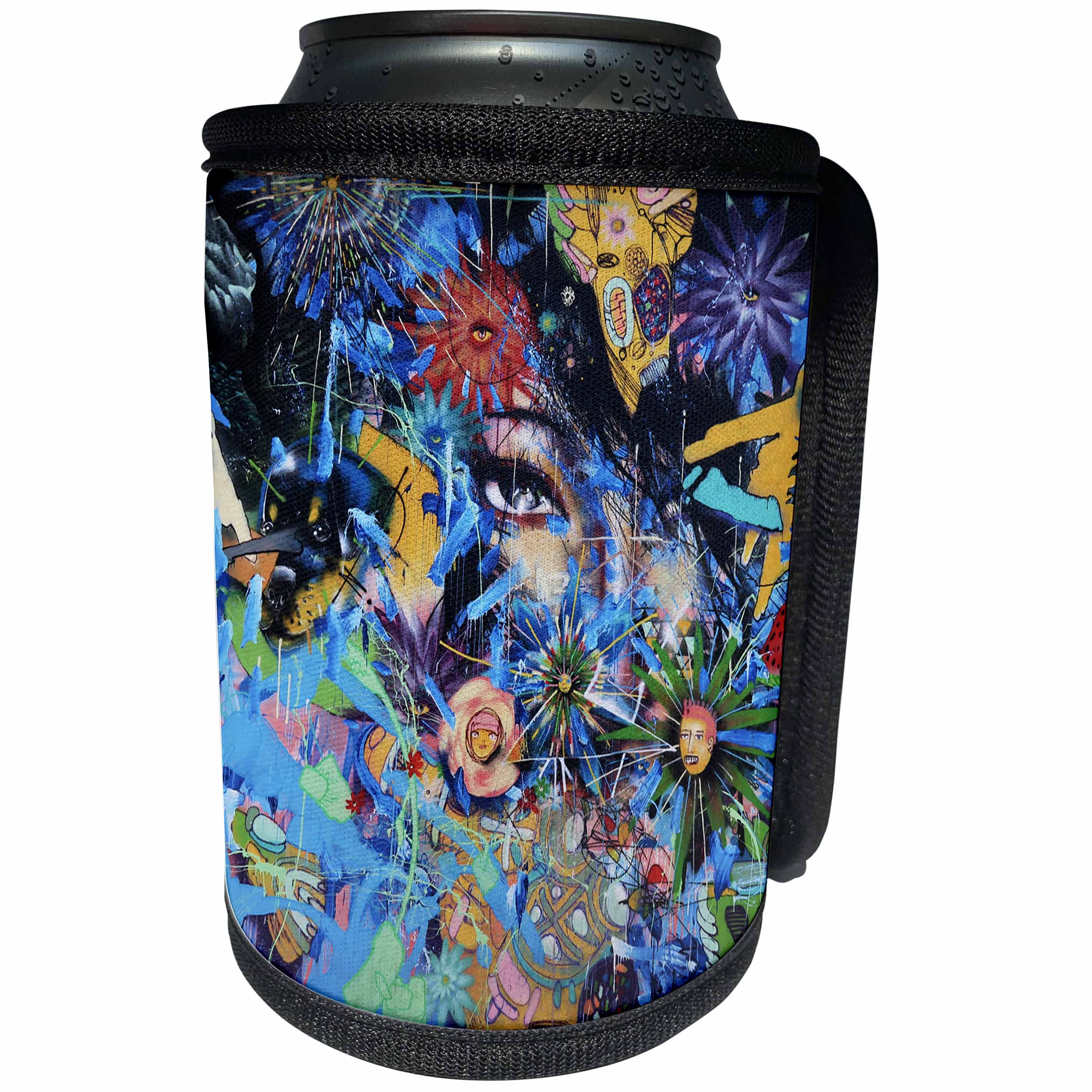 3dRose Tory Anne Collections Photography - Colorful Abstract Art Wynwood Walls Miami - Can Cooler Bottle Wrap (cc_288475)