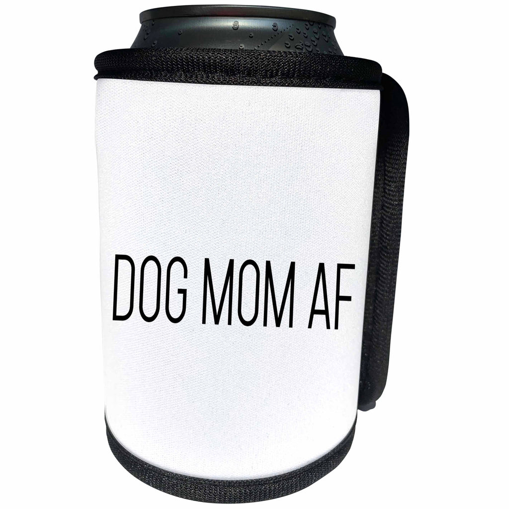 3dRose Tory Anne Collections Quotes - Dog Mom Af - Can Cooler Bottle Wrap (cc_288482)