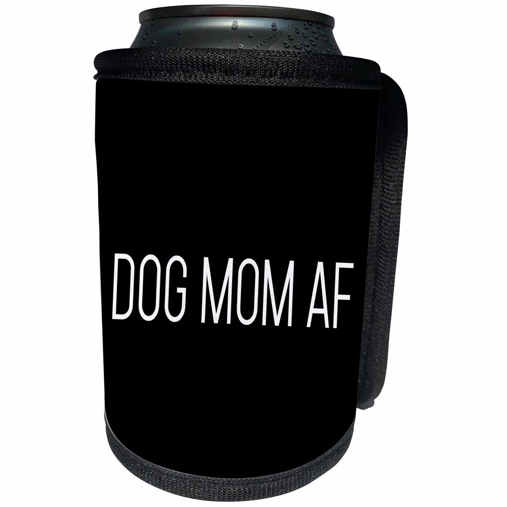 3dRose Tory Anne Collections Quotes - Dog Mom Af - Can Cooler Bottle Wrap (cc_288483)