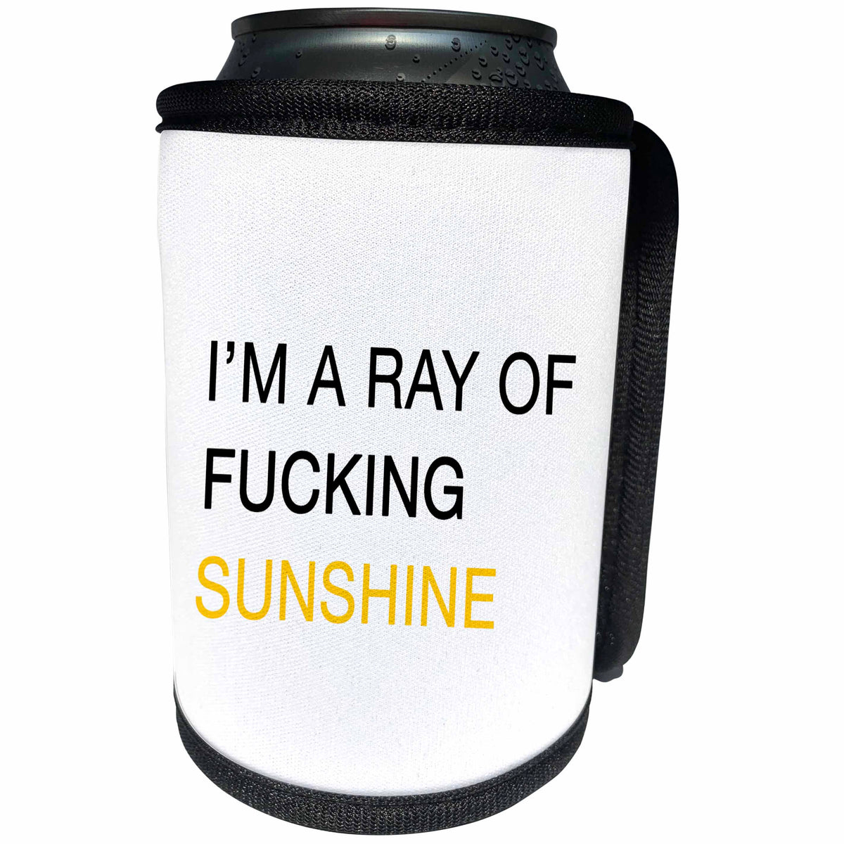 3dRose Tory Anne Collections Quotes - Im A Ray Of Fucking Sunshine - Can Cooler Bottle Wrap (cc_288572)