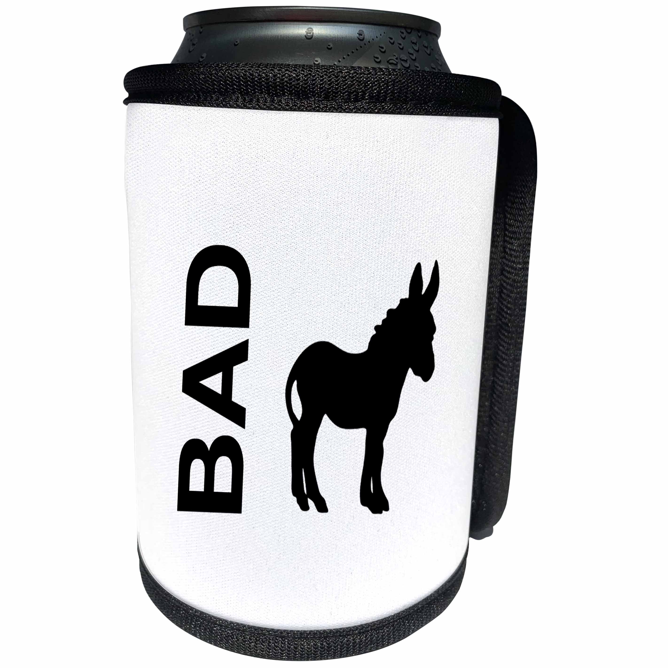 3dRose Tory Anne Collections Quotes - Bad Ass - Can Cooler Bottle Wrap (cc_288578)
