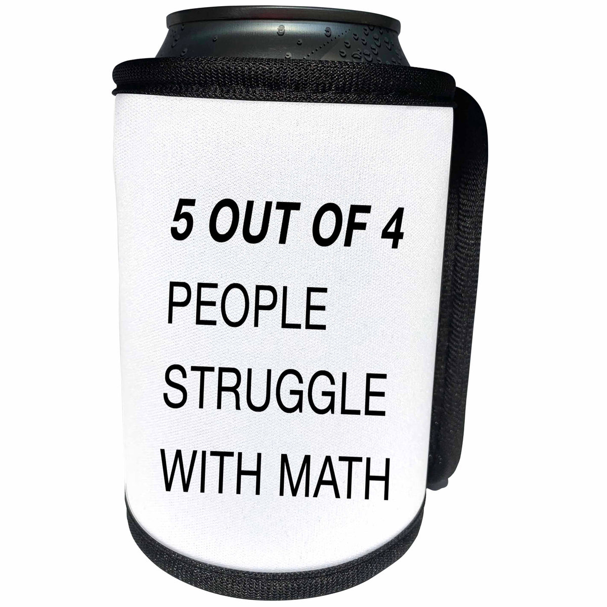 3dRose Tory Anne Collections Quotes - Five Out Of Four People Struggle With Math - Can Cooler Bottle Wrap (cc_288582)
